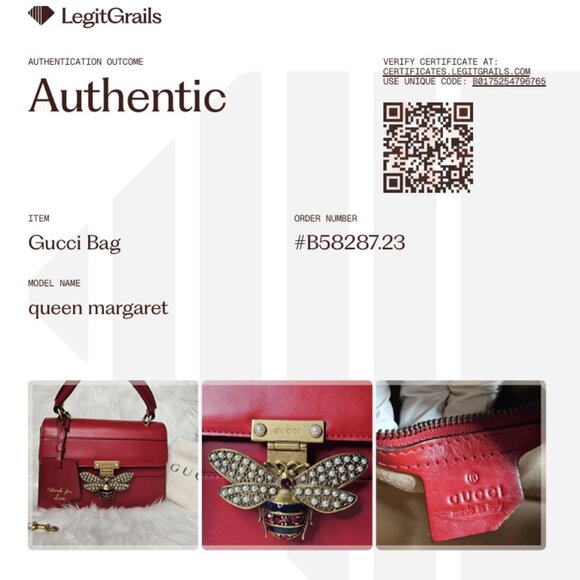 Authentic Gucci Queen Margaret Calf Skin Leather Bag - Picture 4 of 17